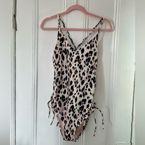 Kona Sol Leopard Print One Piece Bathing Suit